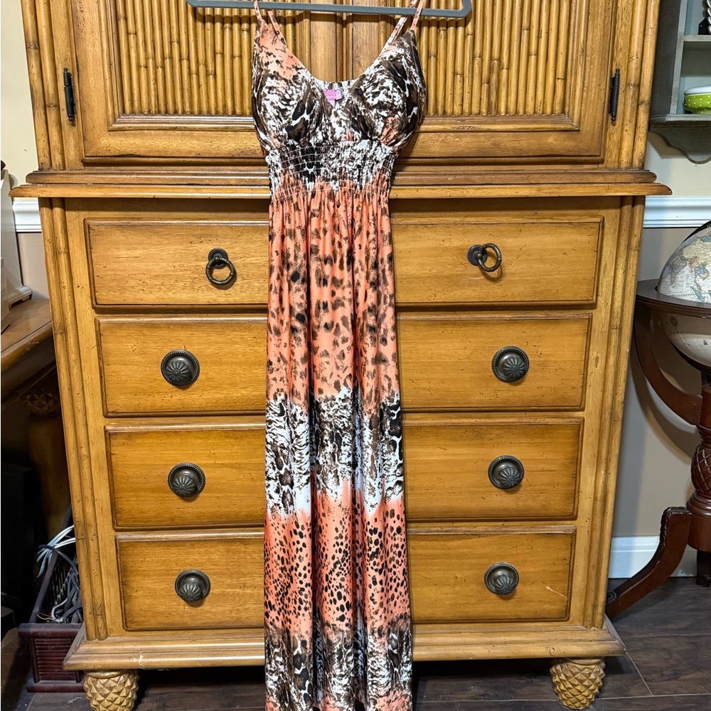 She's Cool Animal Print Maxi Dress - Brown and Black